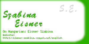 szabina eisner business card